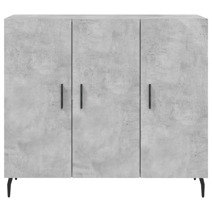 Buffet gris béton 90x34x80 cm bois d'ingénierie - 6