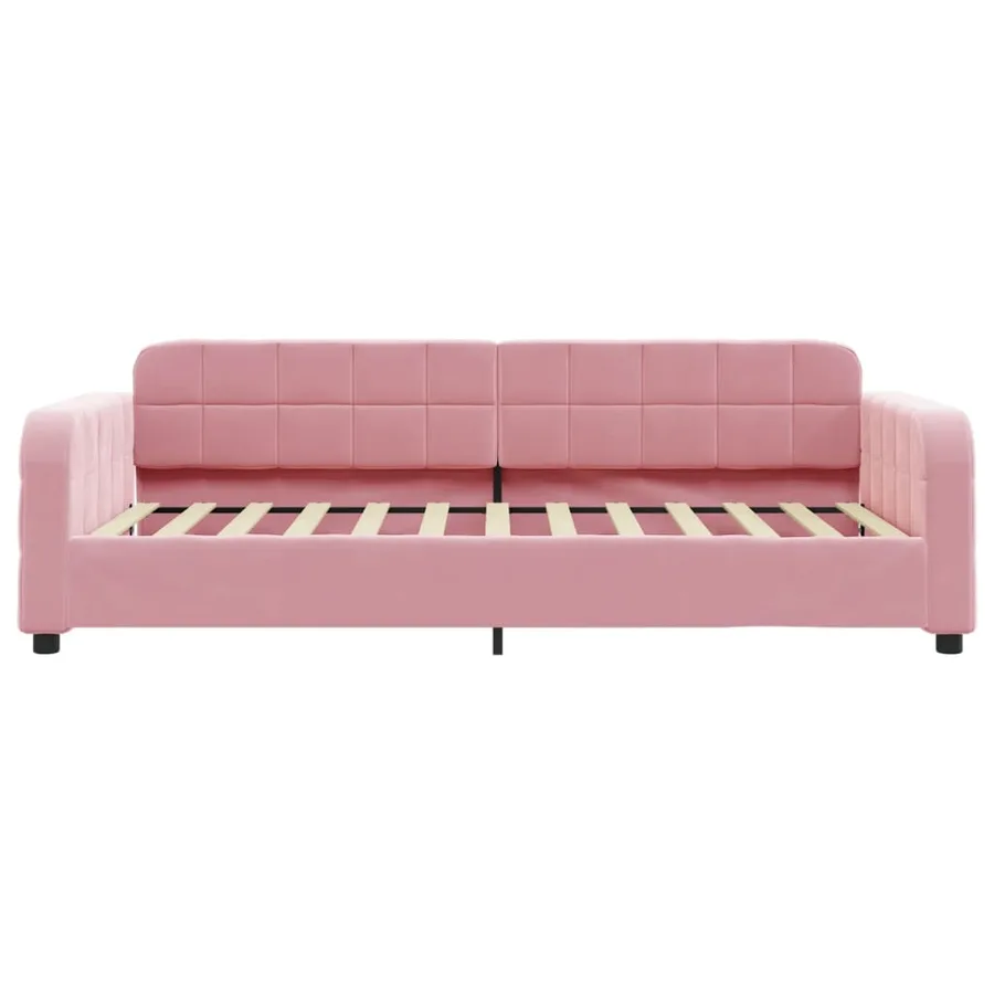Lit de repos rose 100x200 cm velours - 3