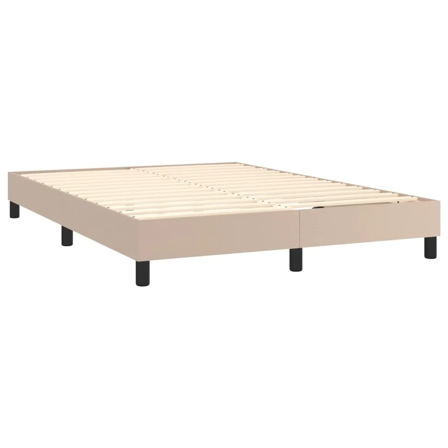 Sommier à lattes de lit avec matelas Cappuccino 140x200 cm - 5