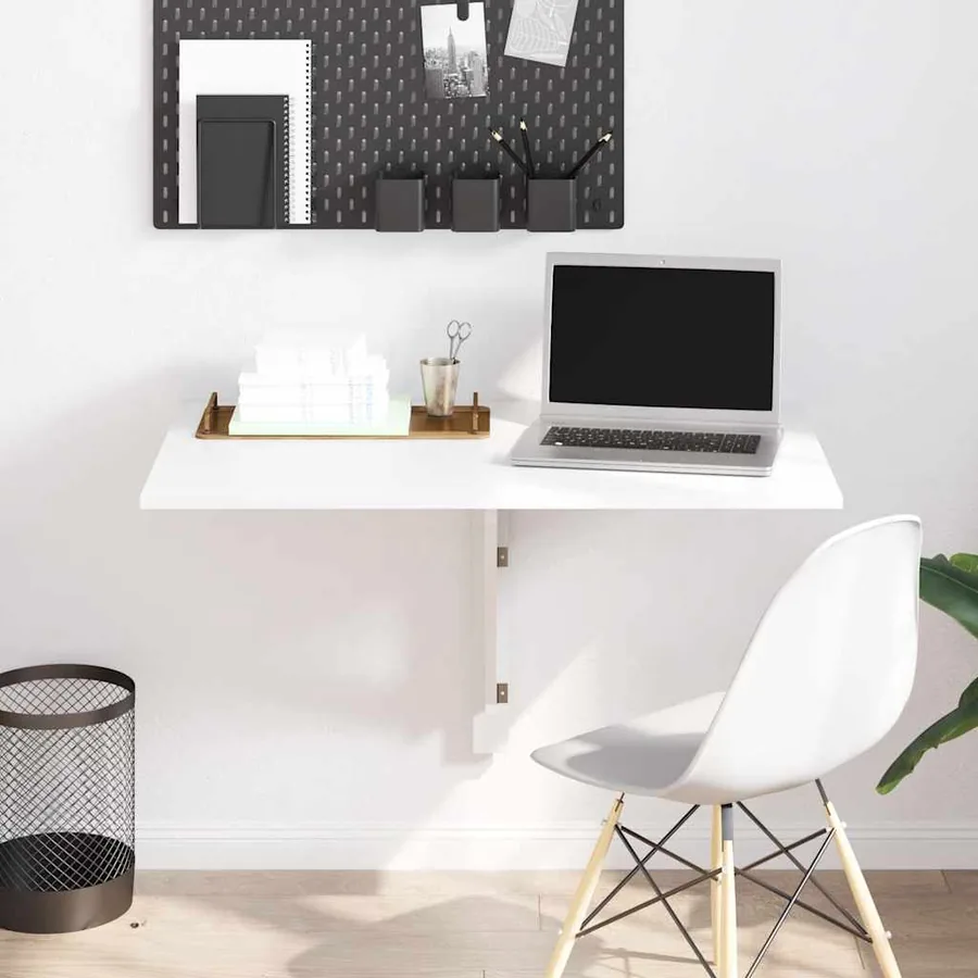 Table murale rabattable Blanc 100x60 cm