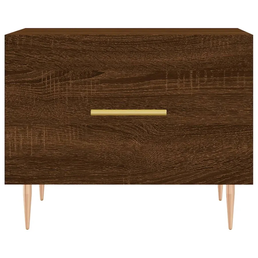 Tables basses 2 pcs chêne marron 50x50x40 cm bois d'ingénierie - 6
