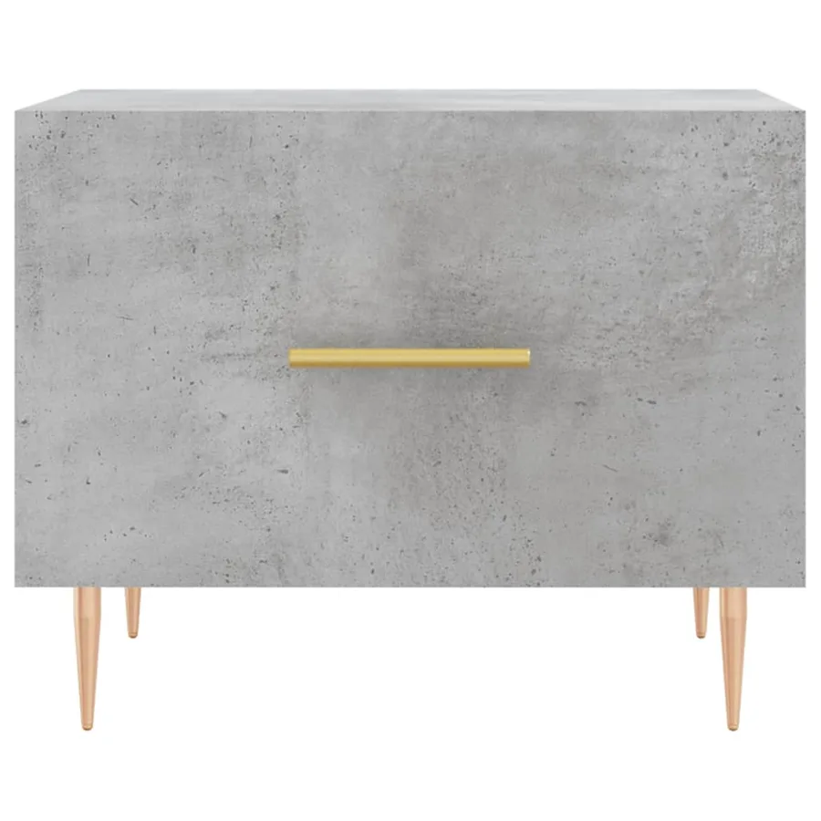 Table basse gris béton 50x50x40 cm bois d'ingénierie - 5