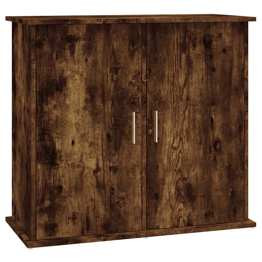 Support pour aquarium chêne fumé 81x36x73 cm bois d'ingénierie - 2