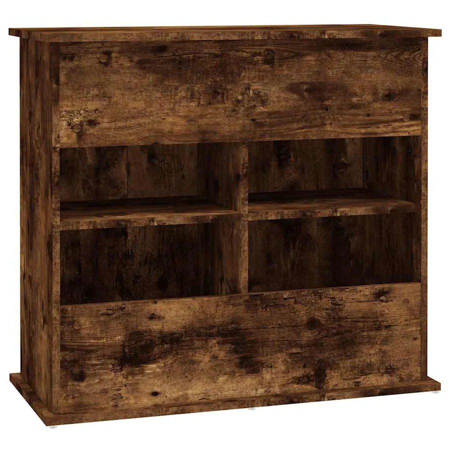 Support pour aquarium chêne fumé 81x36x73 cm bois d'ingénierie - 8