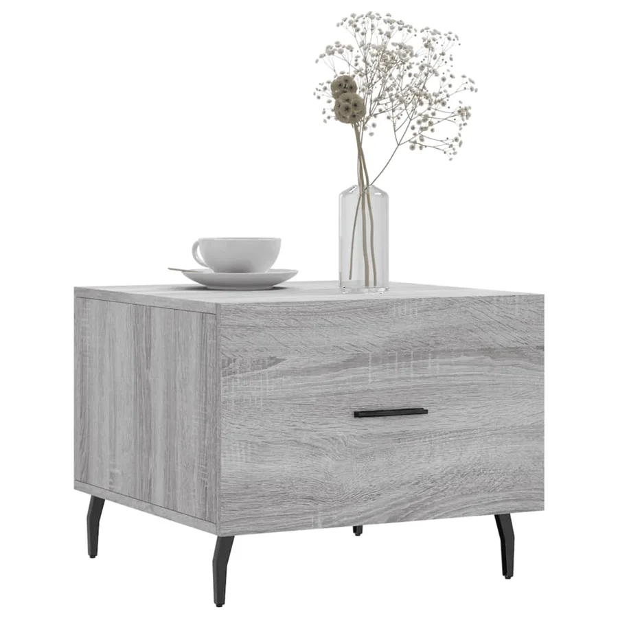 Tables basses 2 pcs sonoma gris 50x50x40 cm bois d'ingénierie - 3
