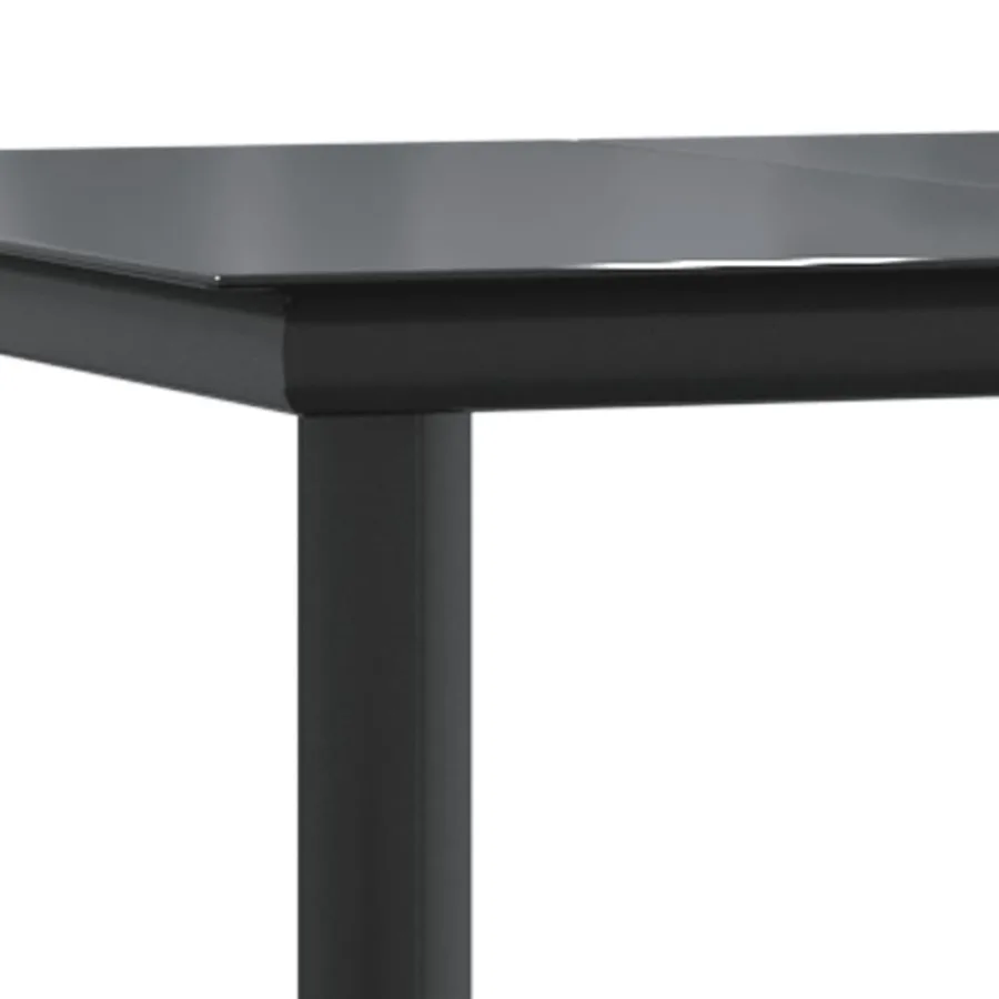 Ensemble à manger de jardin 7 pcs Noir - 9
