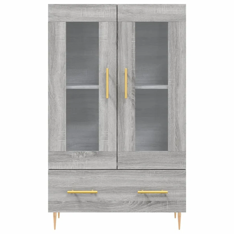 Buffet haut sonoma gris 69,5x31x115 cm bois d'ingénierie - 6