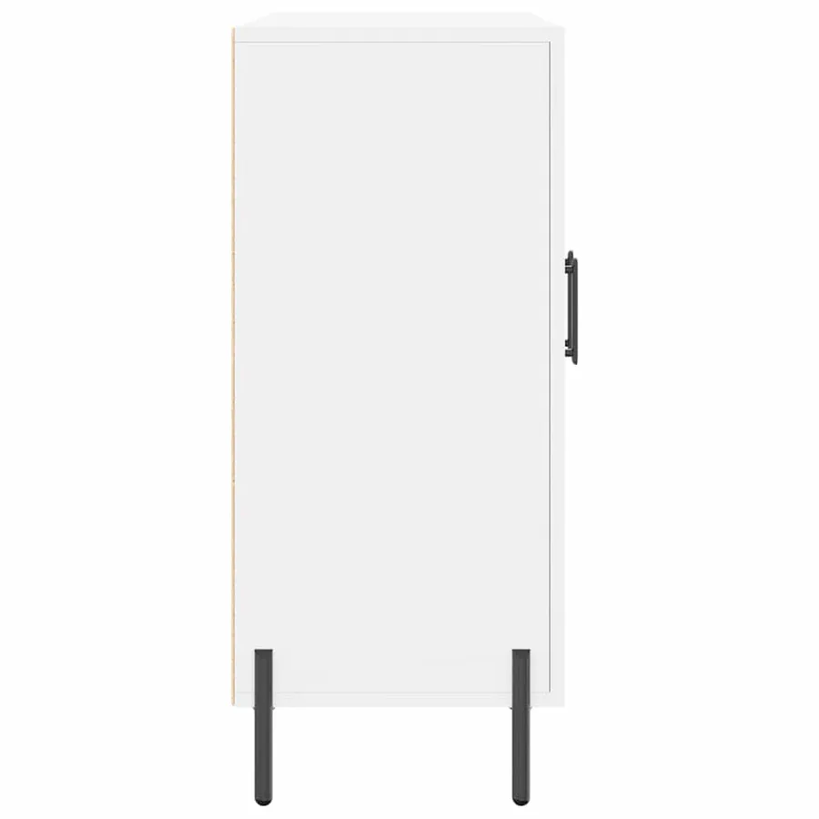 Buffet blanc 90x34x80 cm bois d'ingénierie - 7