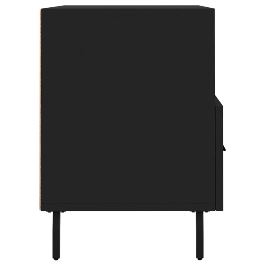 Meuble TV Noir 80x36x50 cm Bois d'ingénierie - 7