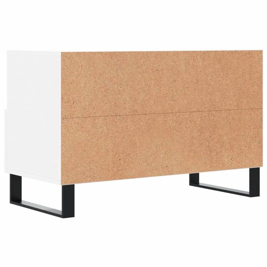 Meuble TV Blanc 80x36x50 cm Bois d'ingénierie - 8