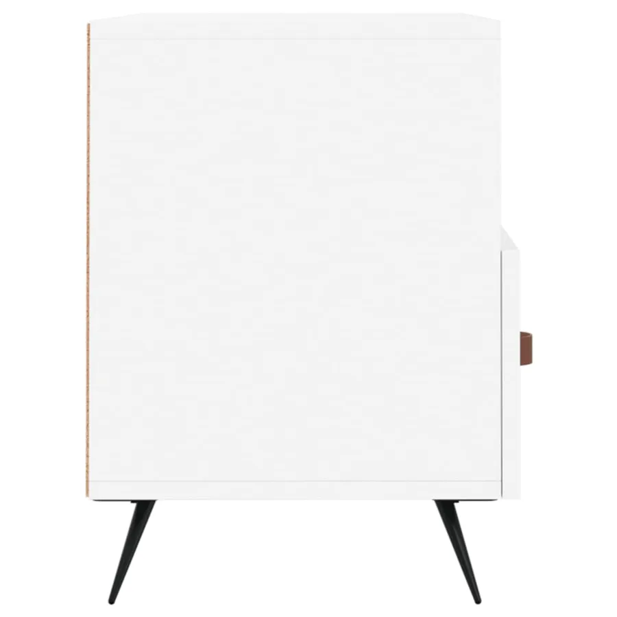 Meuble TV Blanc 80x36x50 cm Bois d'ingénierie - 7