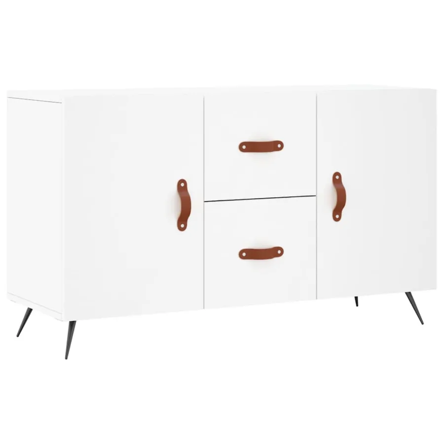 Buffet blanc 100x36x60 cm bois d'ingénierie - 2