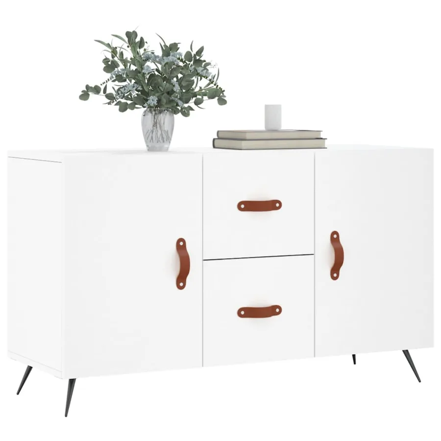 Buffet blanc 100x36x60 cm bois d'ingénierie - 3