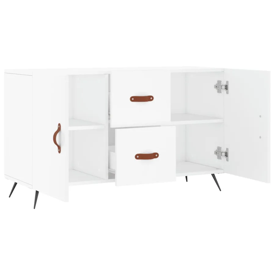 Buffet blanc 100x36x60 cm bois d'ingénierie - 5