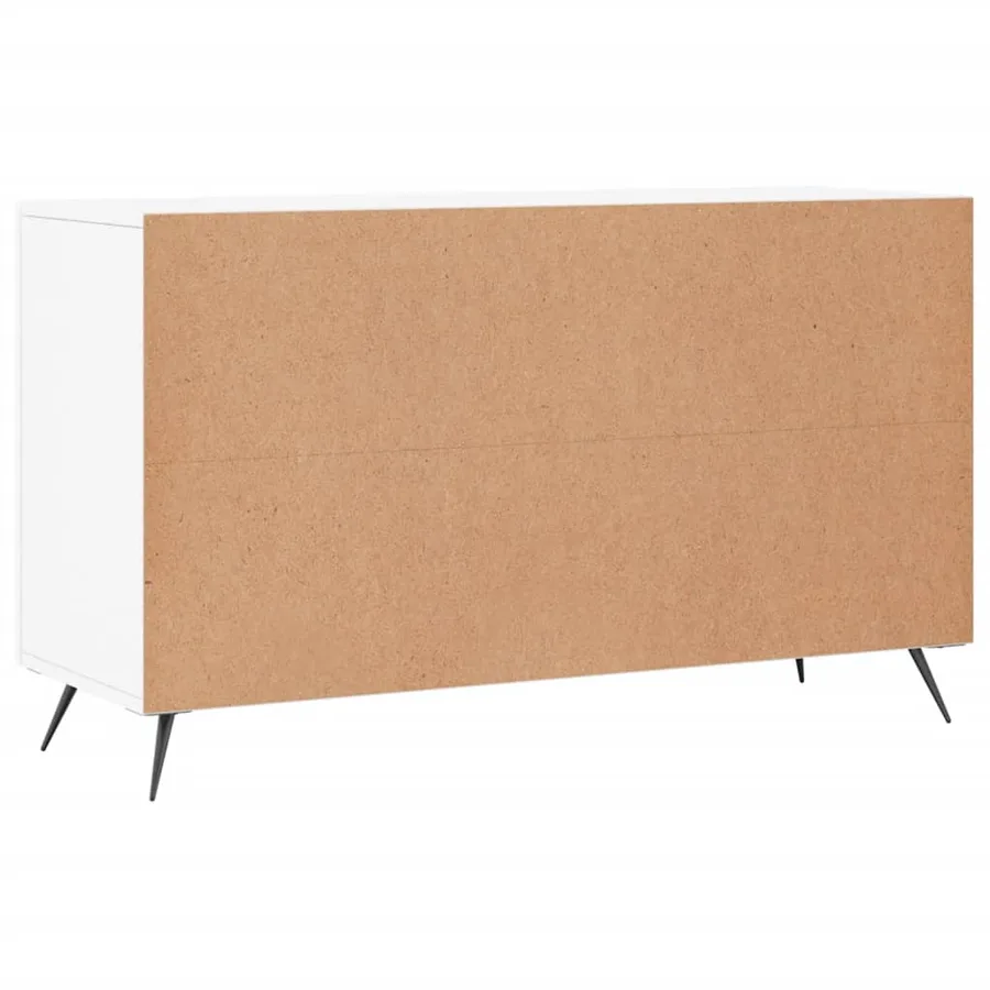 Buffet blanc 100x36x60 cm bois d'ingénierie - 8