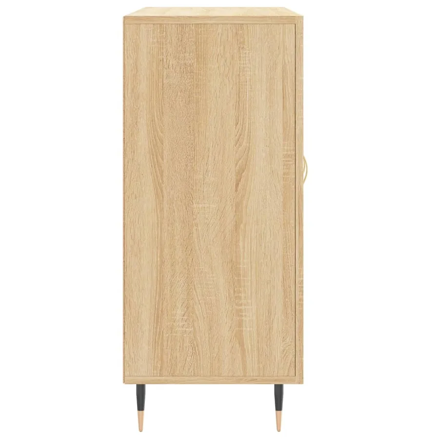 Buffet chêne sonoma 90x34x80 cm bois d'ingénierie - 7