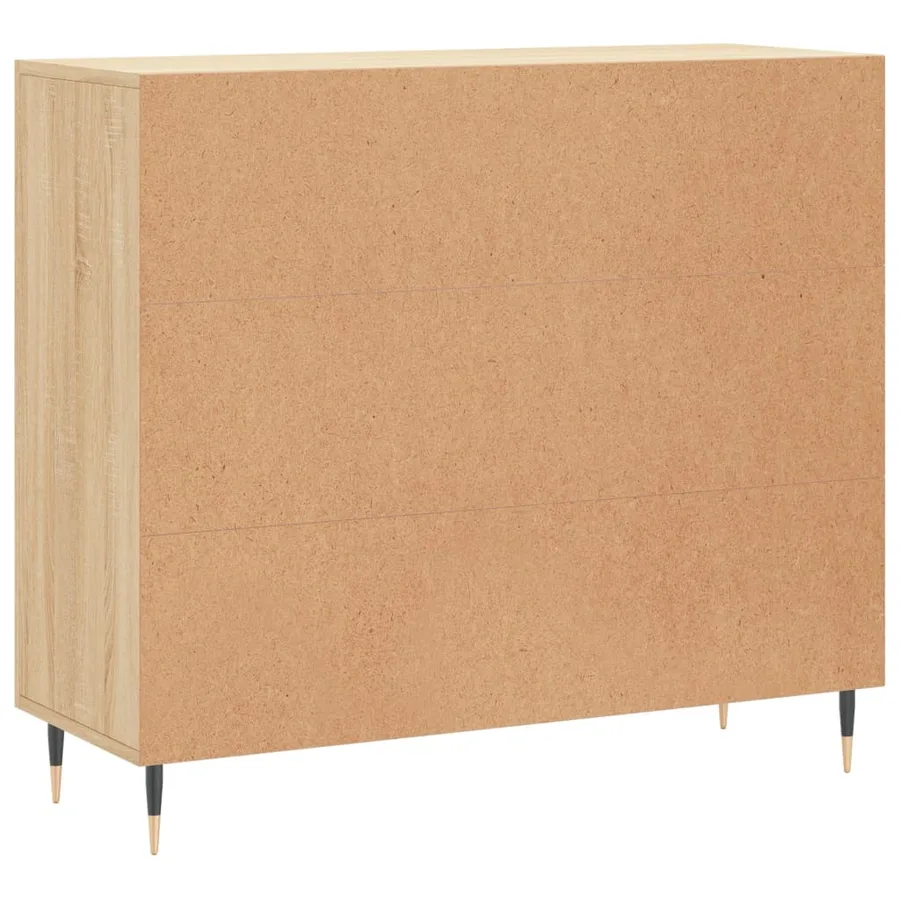 Buffet chêne sonoma 90x34x80 cm bois d'ingénierie - 8
