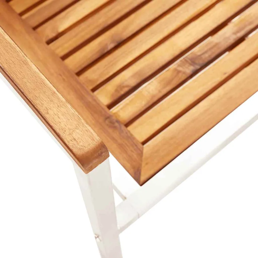 Chaises de jardin lot de 8 avec coussins Bois d'acacia solide - 9