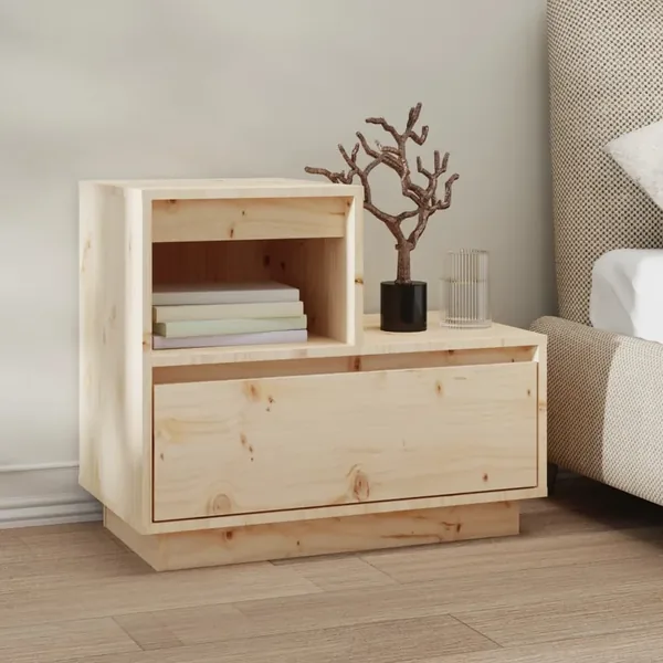 Table de chevet 60x34x51 cm Bois de pin solide