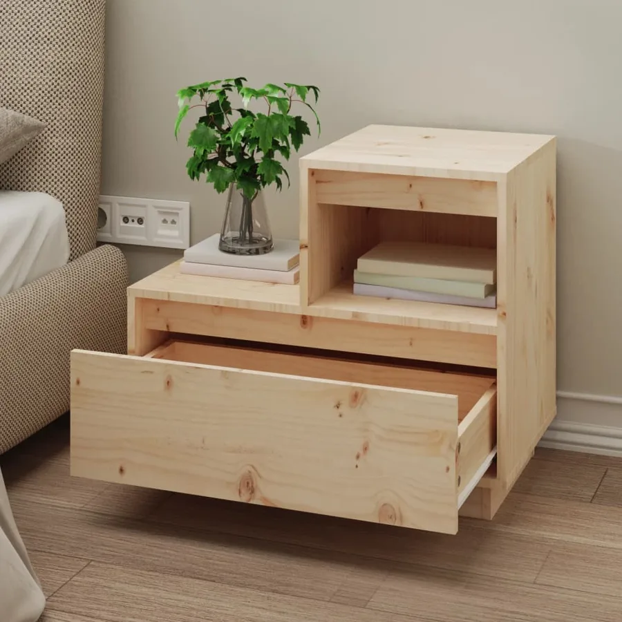 Table de chevet 60x34x51 cm Bois de pin solide - 3