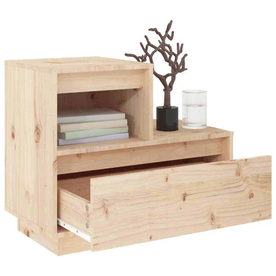 Table de chevet 60x34x51 cm Bois de pin solide - 7
