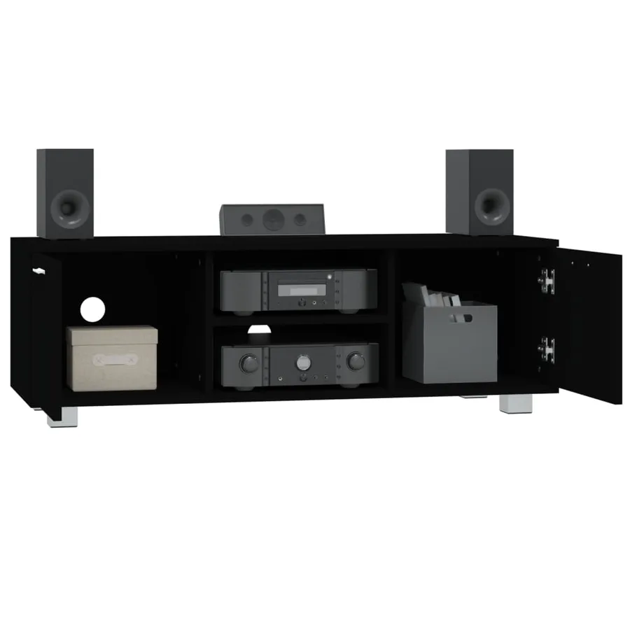 Meuble TV Noir 120x40,5x35 cm Bois d'ingénierie - 3