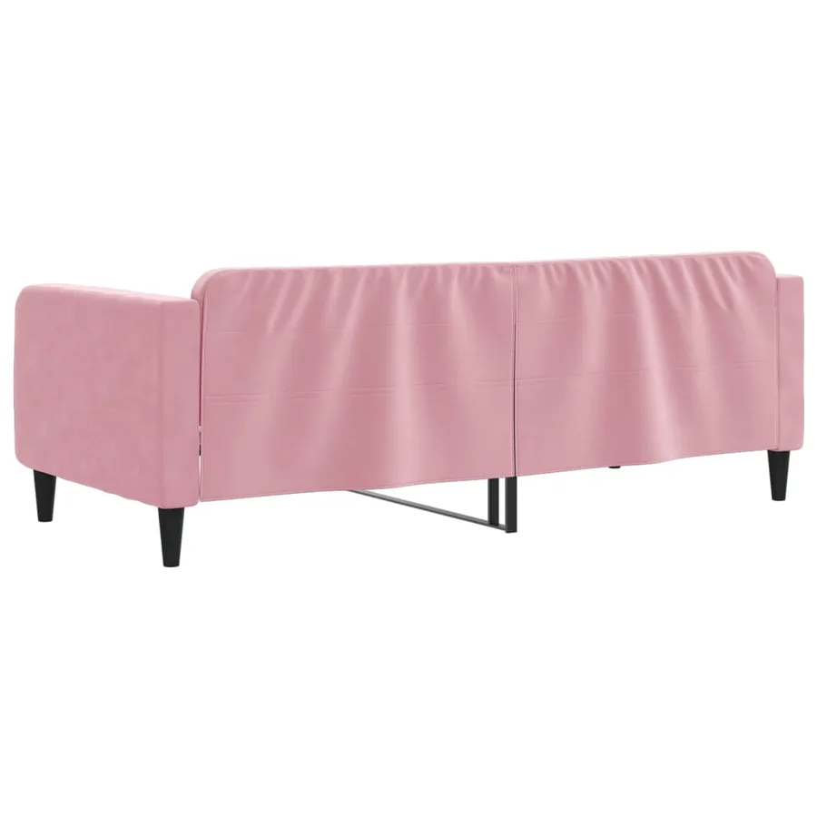 Lit de repos rose 100x200 cm velours - 5