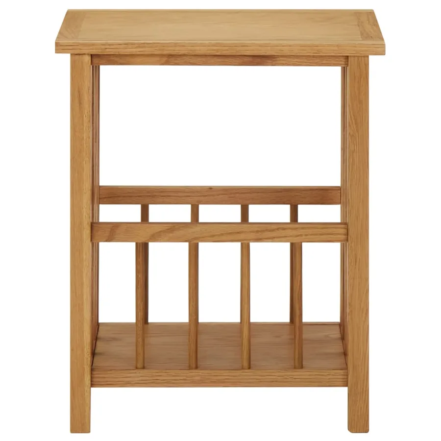 Table à revues 45x35x55 cm Bois de chêne solide - 2