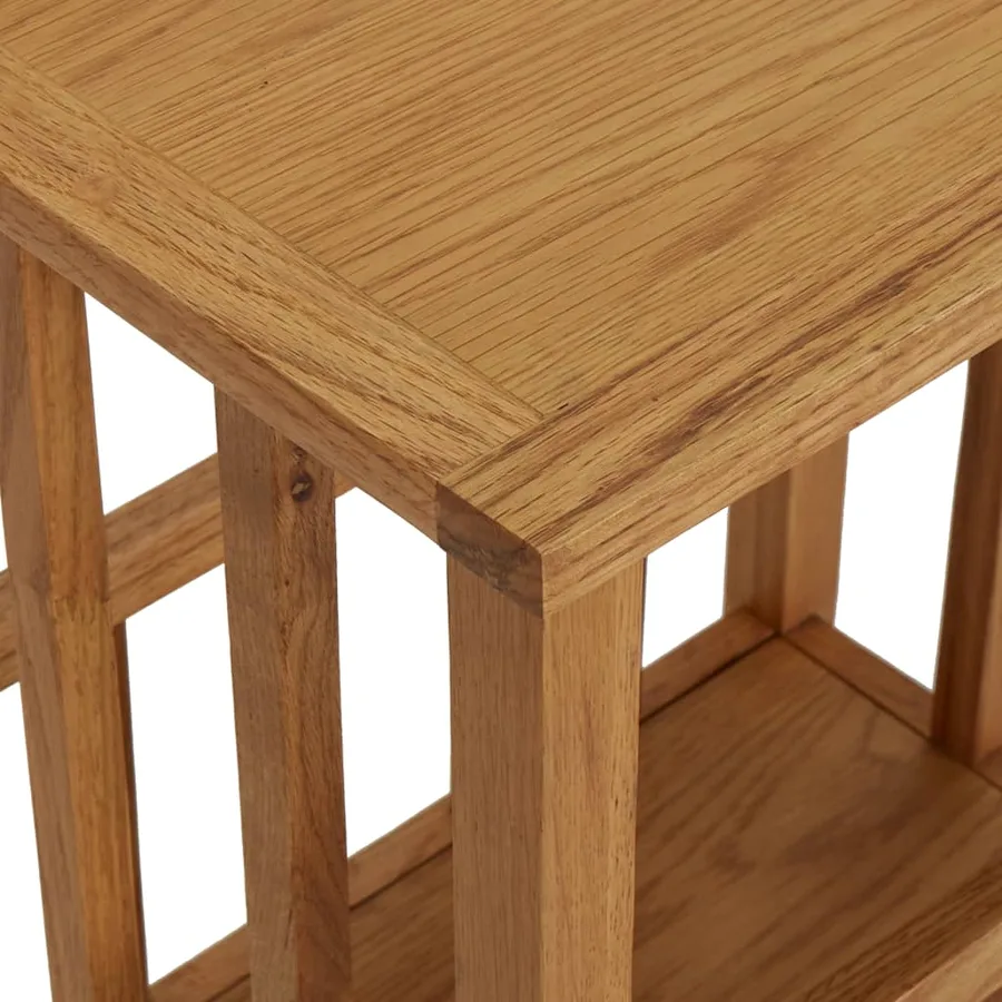 Table à revues 45x35x55 cm Bois de chêne solide - 5