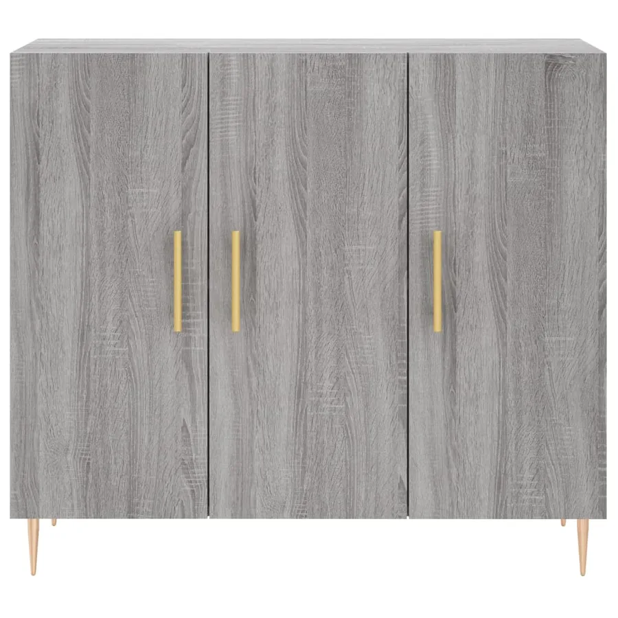 Buffet sonoma gris 90x34x80 cm bois d'ingénierie - 6
