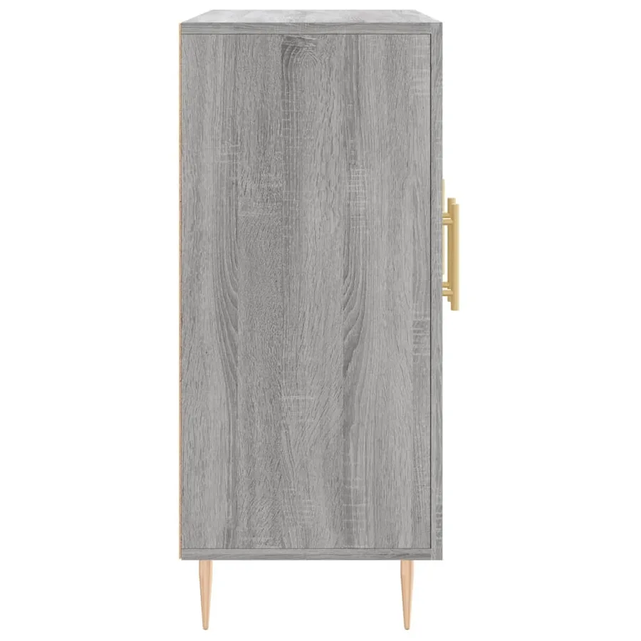Buffet sonoma gris 90x34x80 cm bois d'ingénierie - 7