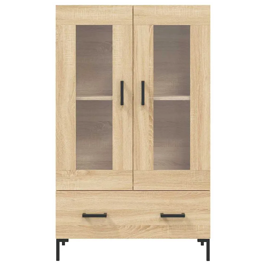 Buffet haut chêne sonoma 69,5x31x115 cm bois d'ingénierie - 6