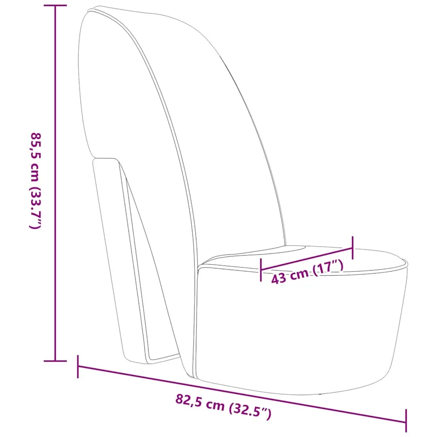 Chaise en forme de chaussure à talon haut Violet Velours - 8
