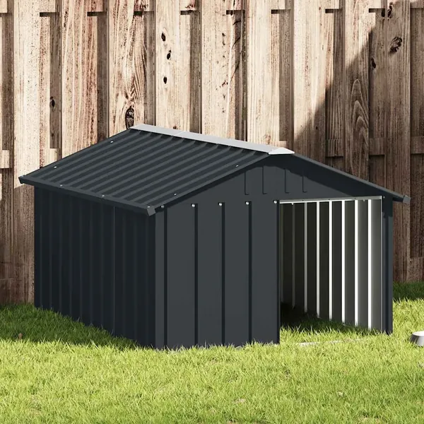 Niche pour chien Anthracite 116,5x153x81,5 cm Acier galvanisé