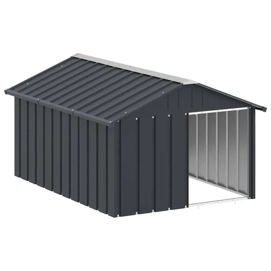 Niche pour chien Anthracite 116,5x153x81,5 cm Acier galvanisé - 2