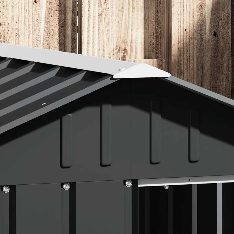 Niche pour chien Anthracite 116,5x153x81,5 cm Acier galvanisé - 4