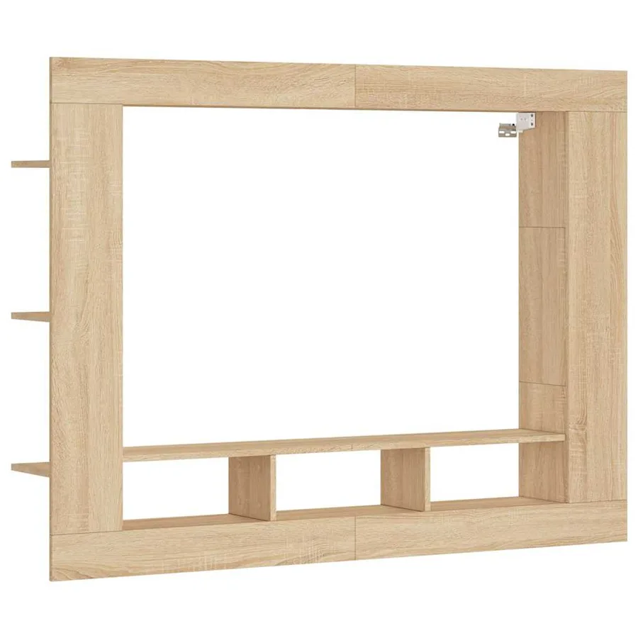 Meuble TV chêne sonoma 152x22x113 cm bois d'ingénierie - 2