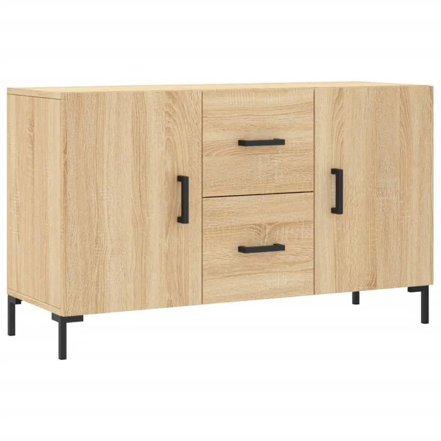 Buffet chêne sonoma 100x36x60 cm bois d'ingénierie - 2