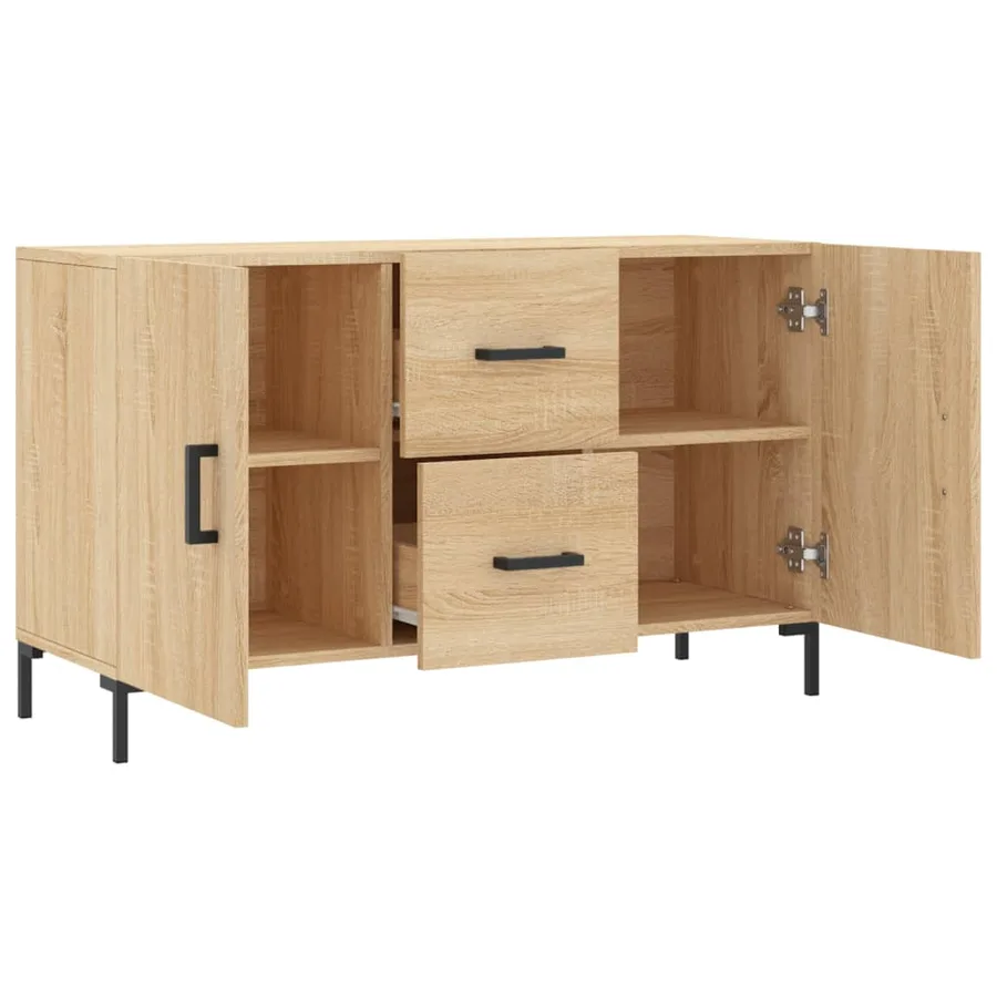 Buffet chêne sonoma 100x36x60 cm bois d'ingénierie - 5