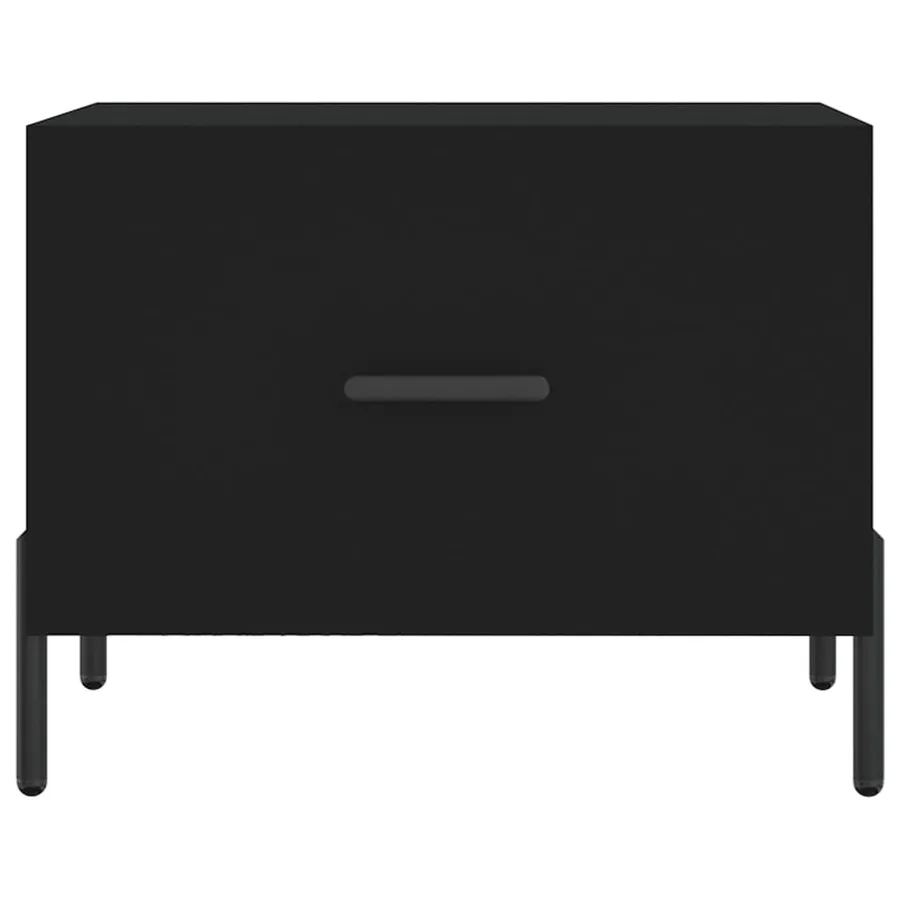Tables basses 2 pcs noir 50x50x40 cm bois d'ingénierie - 6