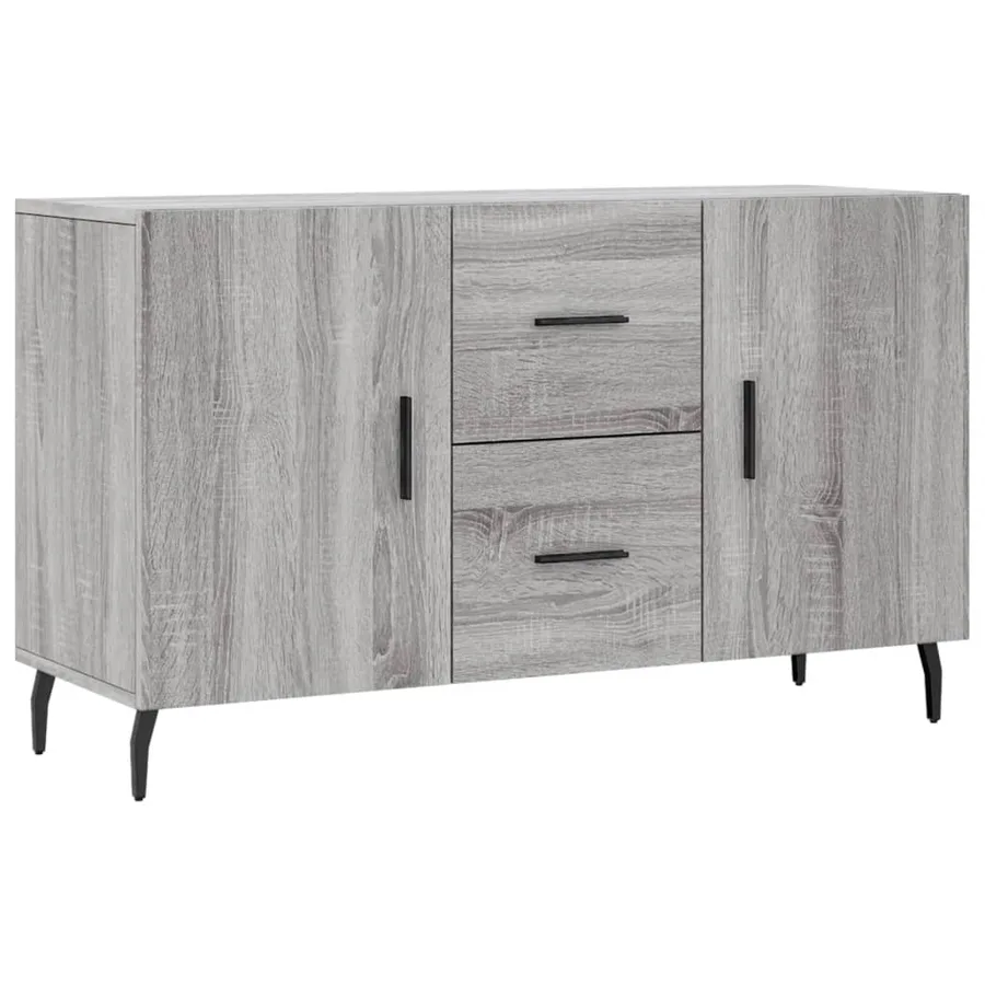 Buffet sonoma gris 100x36x60 cm bois d'ingénierie - 2