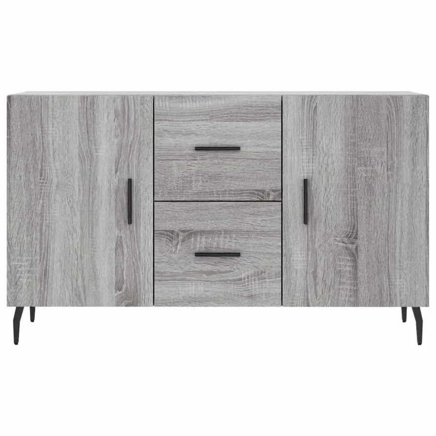 Buffet sonoma gris 100x36x60 cm bois d'ingénierie - 6