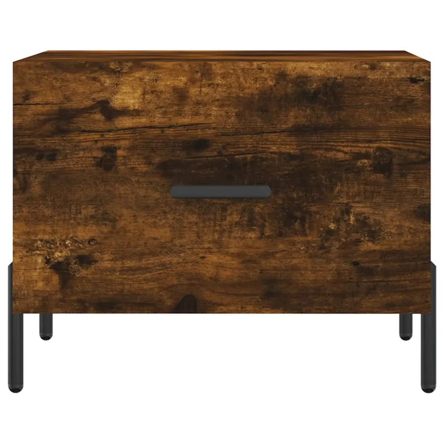 Table basse Chêne fumé 50x50x40 cm Bois d'ingénierie - 5