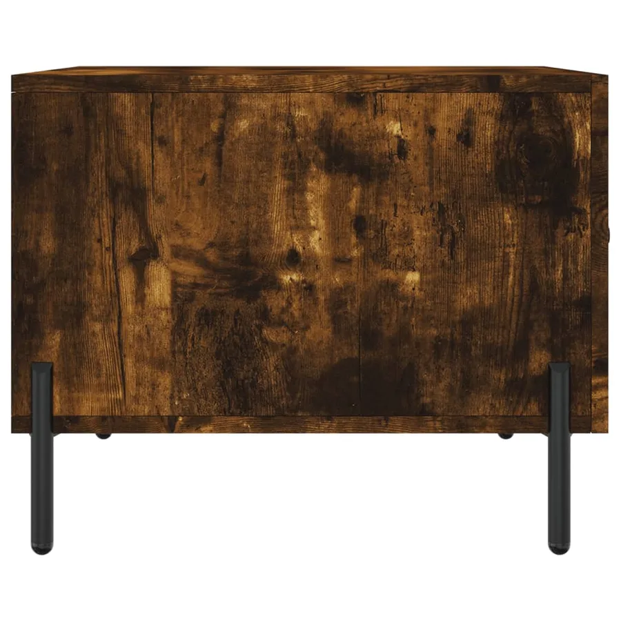 Table basse Chêne fumé 50x50x40 cm Bois d'ingénierie - 7
