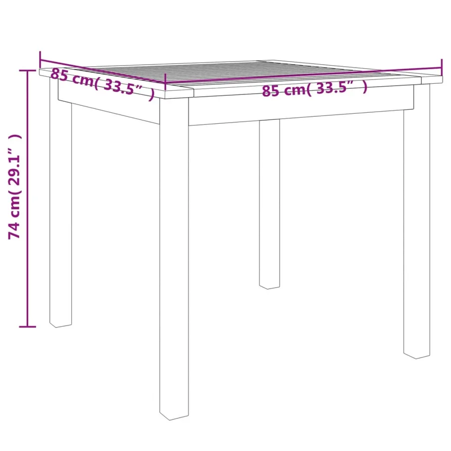 Ensemble à manger de jardin 5 pcs Bois d'acacia solide - 11