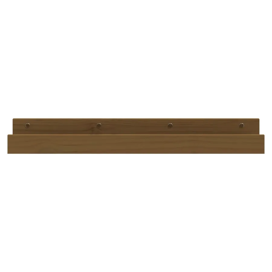 Étagères murales 2 pcs Marron miel 80x12x9cm Bois de pin massif - 4
