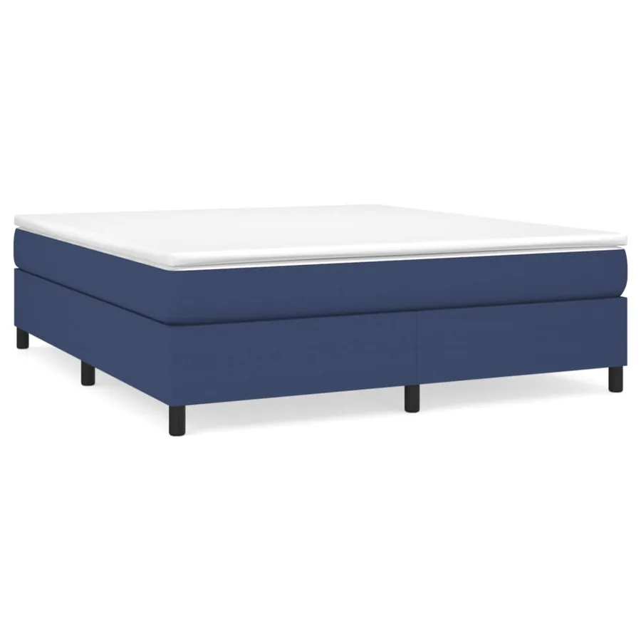 Sommier à lattes de lit avec matelas Bleu 180x200 cm Tissu - 2