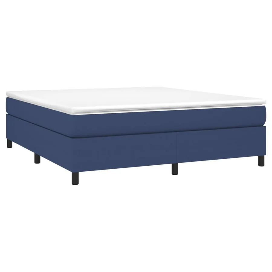 Sommier à lattes de lit avec matelas Bleu 180x200 cm Tissu - 3