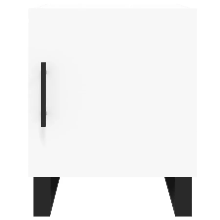 Tables de chevet 2 pcs blanc 40x40x50 cm bois d’ingénierie - 7