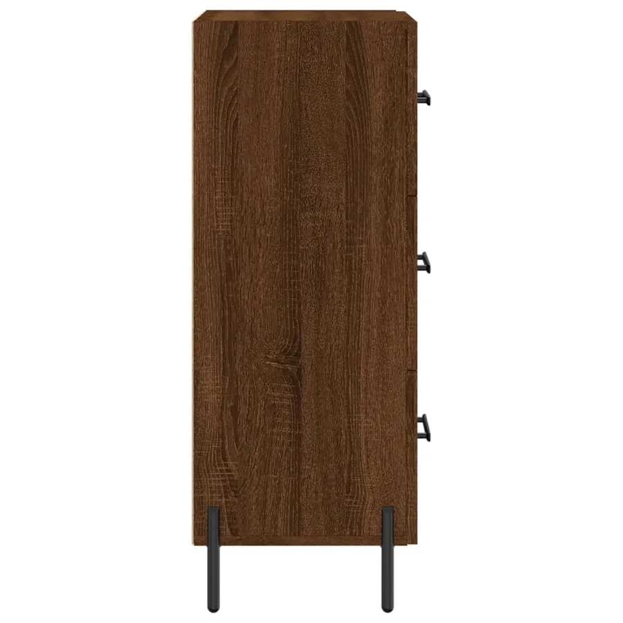 Buffet Chêne marron 34,5x34x90 cm Bois d'ingénierie - 7